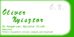 oliver nyisztor business card